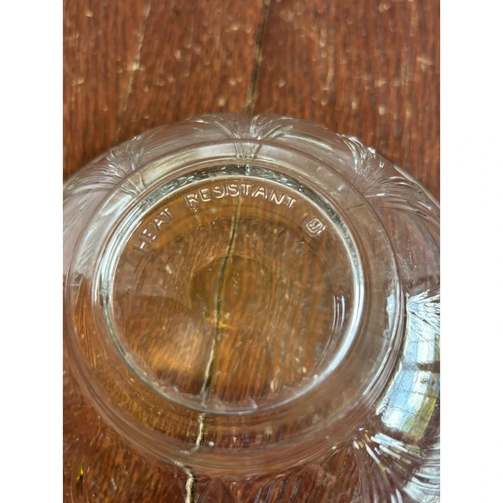 Anchor Hocking Fairfield Clear Glass Bowls Set  4 Heat Resistant 6 Inch Vintage